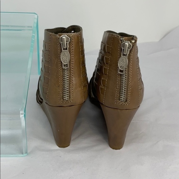 Ash Sz 39.5 Khaki Brown Leather Wedge - Picture 7 of 11